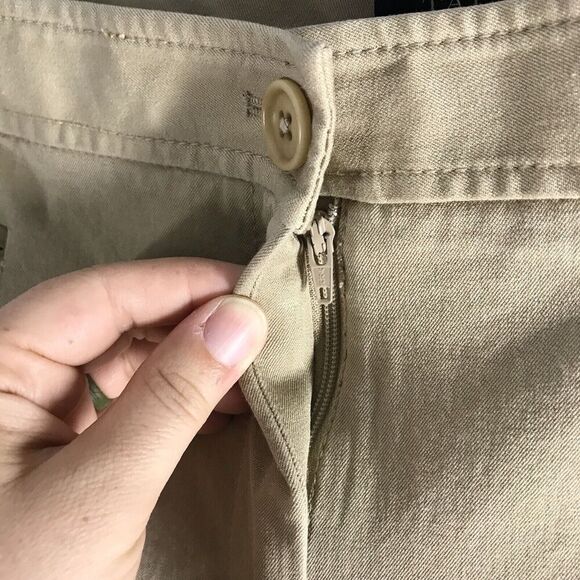 Talbots Size 20W‎ Petite Heritage Pants Crop Ankle Khaki Career Minimalist - Picture 6 of 13